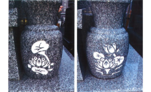 墓石に彫刻されるさまざまな花柄 石高石材 名古屋市 愛知県の墓石 お墓のご相談承ります